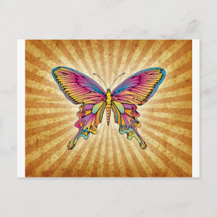 Carte Postale Papillon sur Arrière - plan