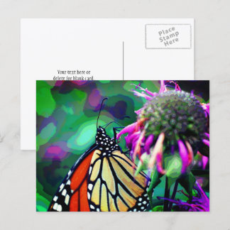 Carte Postale Papillon Sur Fleur Art De La Nature Personnalisé