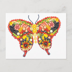 Carte Postale papillon végétal