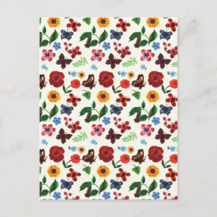 Carte Postale Papillon végétal