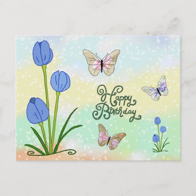 Carte Postale Papillon Vintag (Devant)