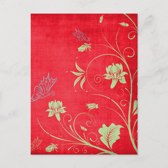 Carte Postale Papillon Vintage (Devant)