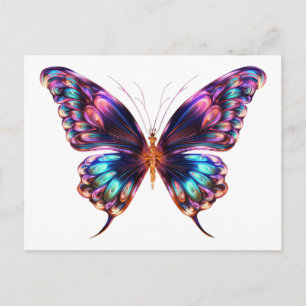 Carte Postale Papillon violet illuminé