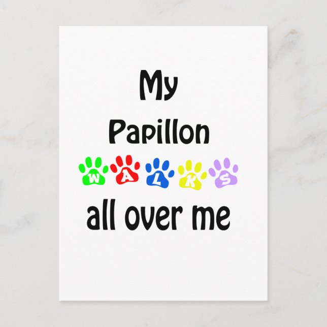 Carte Postale Papillon Walks Design (Devant)