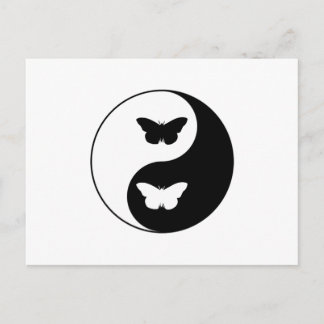 Carte Postale Papillon Yin Yang