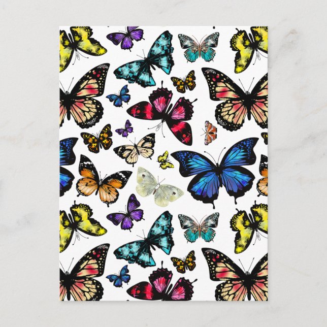 Carte Postale Papillons (Devant)