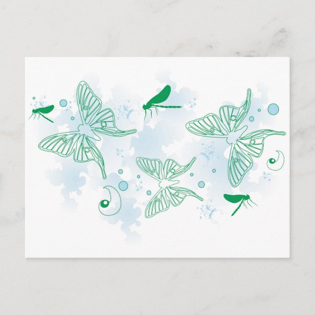 Carte postale Papillons (Devant)