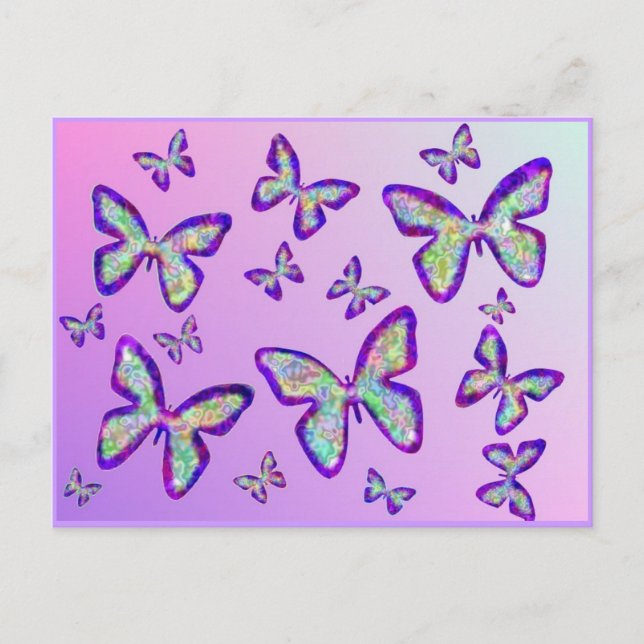 Carte Postale Papillons (Devant)