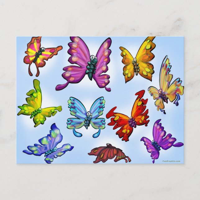 Carte Postale Papillons (Devant)
