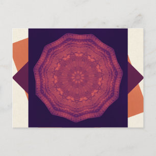 Carte Postale Papillons à coucher de soleil violet Kaleidoscope