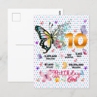 Papillons à double chiffre 10 ans Papillons vieux