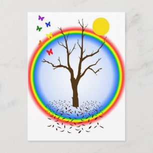 Carte Postale Papillons arc-en-ciel