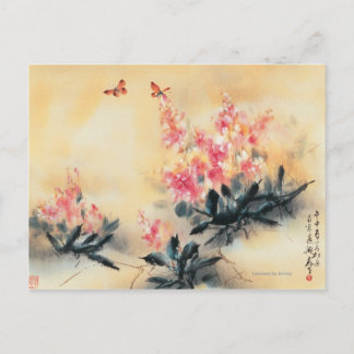 Carte Postale Papillons au printemps