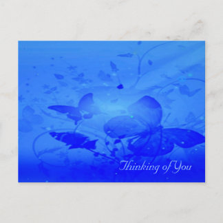 Carte postale Papillons bleus
