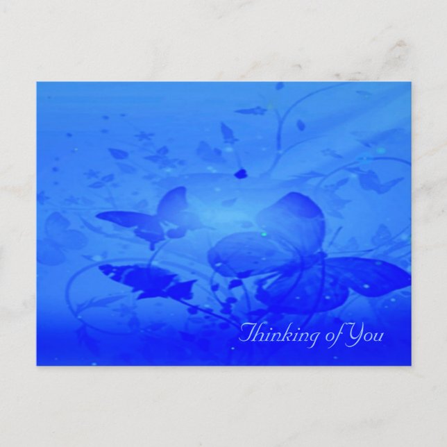 Carte postale Papillons bleus (Devant)