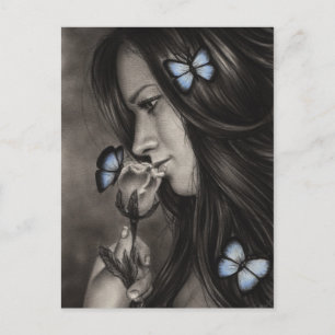 Carte postale Papillons bleus