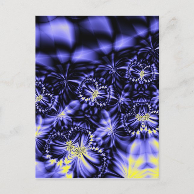 Carte Postale Papillons Bleus (Devant)