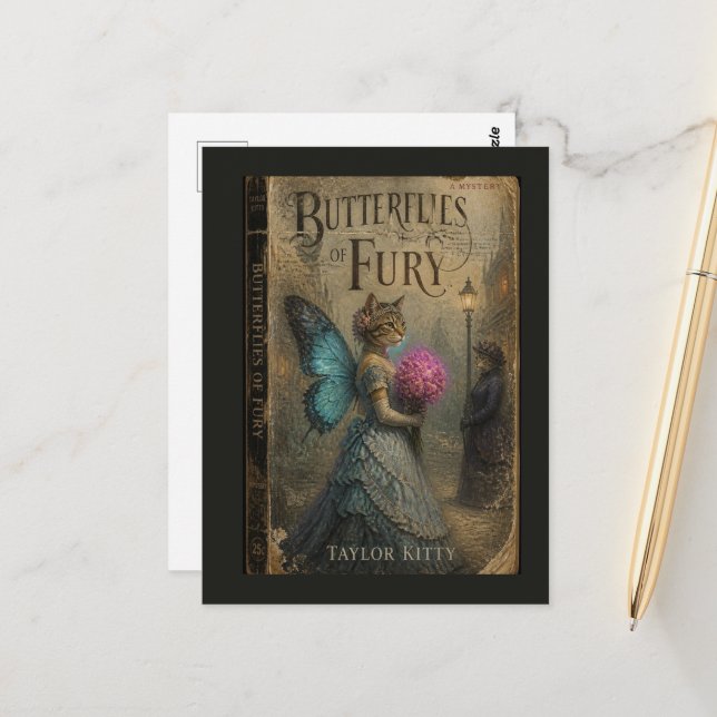 Carte Postale Papillons de Furie Fairy Kitty Fausse Couverture d (Devant/Arrière en situation)