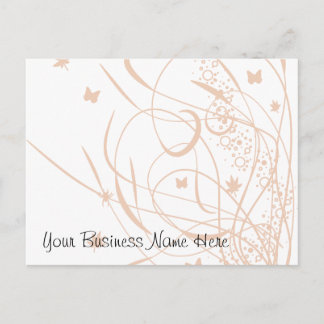 Carte Postale Papillons et tourbillons Certificat cadeau floral