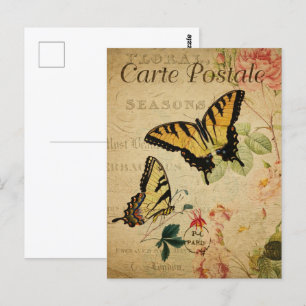 Carte Postale Papillons jaunes