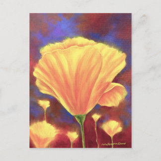 Carte Postale Papillons Jaunes Peinture Art - Multi