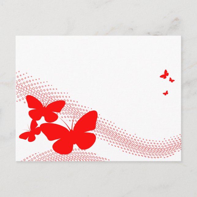 Carte Postale papillons rétro (Devant)