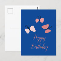 Papillons roses flottants Joyeux Anniversaire