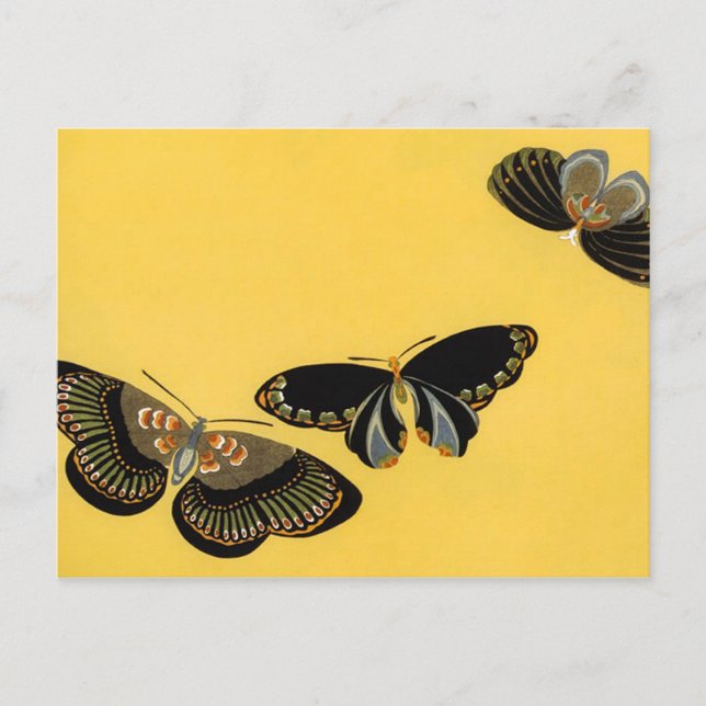 Carte Postale Papillons vintages (Devant)