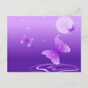 Carte Postale Papillons violets