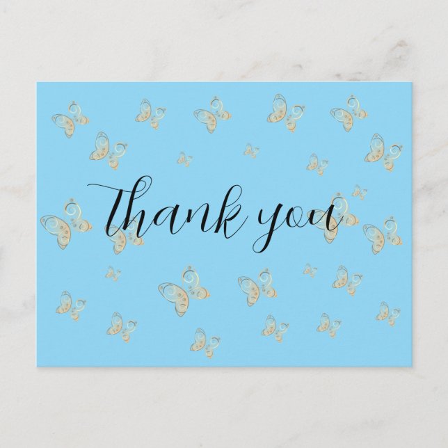 Carte Postale papillons volants nature (Devant)