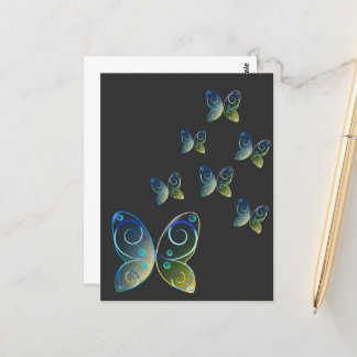 Carte Postale papillons volants nature sweat - shirt à capuche