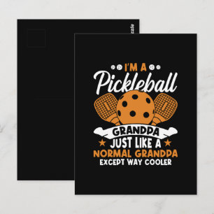 Carte Postale Papy Joueur de Pickleball Cool