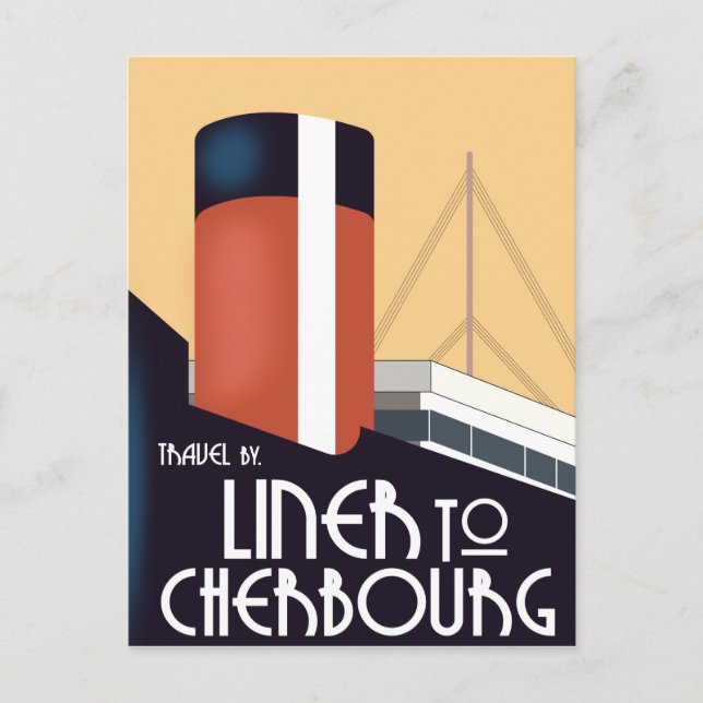 Carte Postale Paquebot pour Cherbourg (Devant)