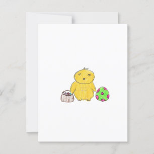 Carte Postale Pâques de poulet