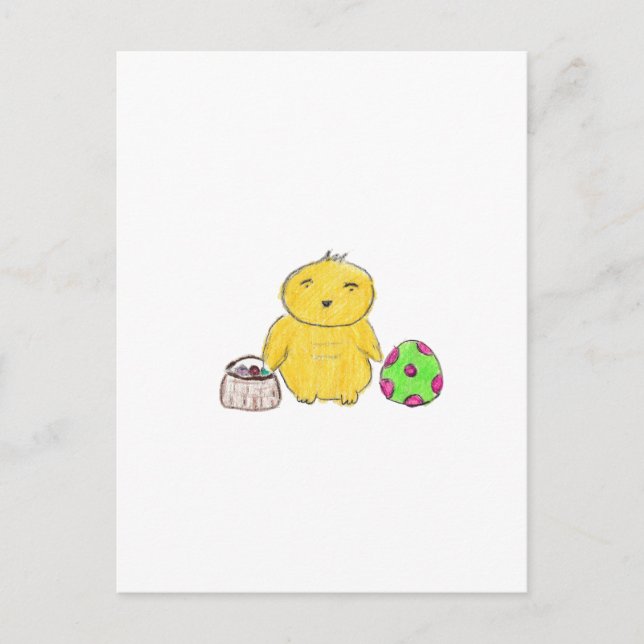 Carte Postale Pâques de poulet (Devant)