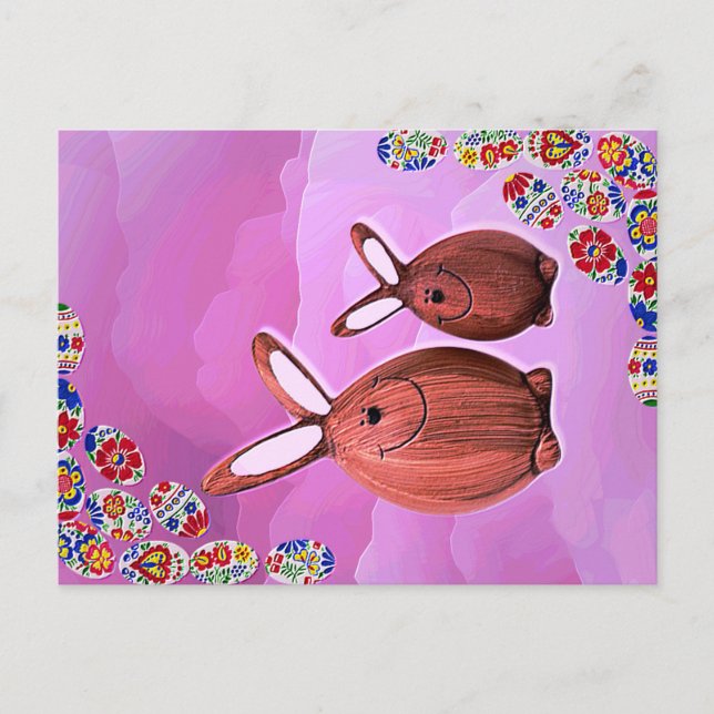 Carte Postale pâques heureux (Devant)