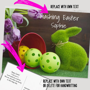 Carte Postale Pâques heureux pour Pickleballer, adorable