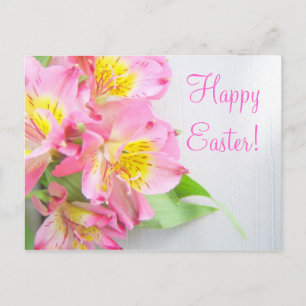 Carte postale Pâques Rose Lily