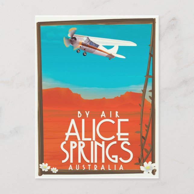 Carte Postale Par avion - Alice Springs Australie (Devant)