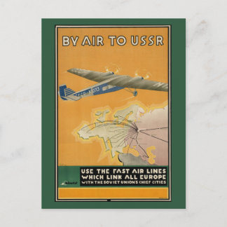 Carte Postale Par avion vers l'URSS