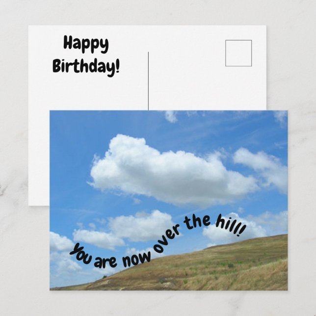 Carte postale - Par-dessus la colline (Devant / Derrière)