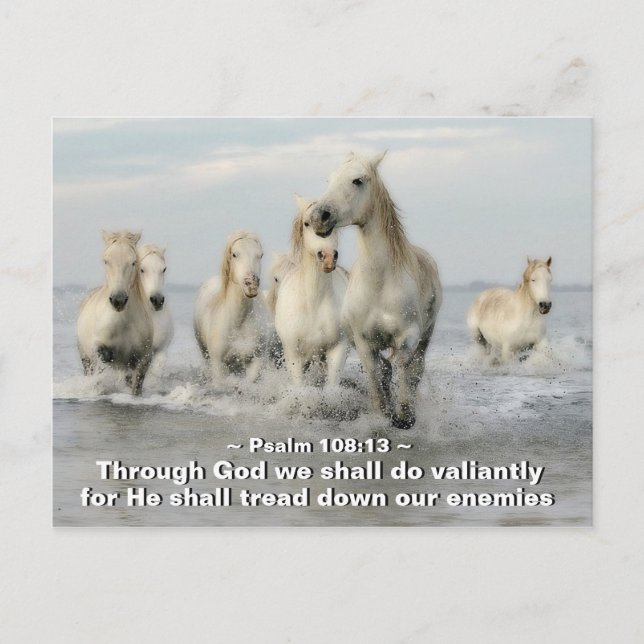 Carte Postale Par Dieu nous ferons Psaume Valable 108:13 (Devant)