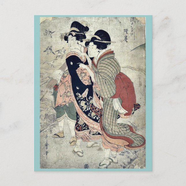 Carte Postale par Kitagawa, Utamaro Ukiyo-e. (Devant)