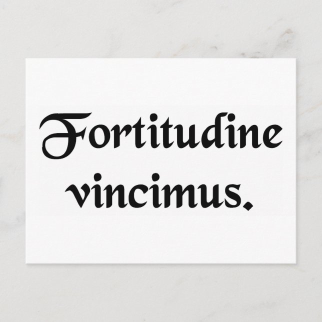 Carte Postale Par l'endurance nous conquérons. (Devant)