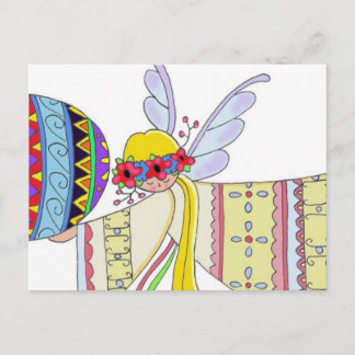 Carte Postale Par les ailes d'un ange l'art populaire ukrainien