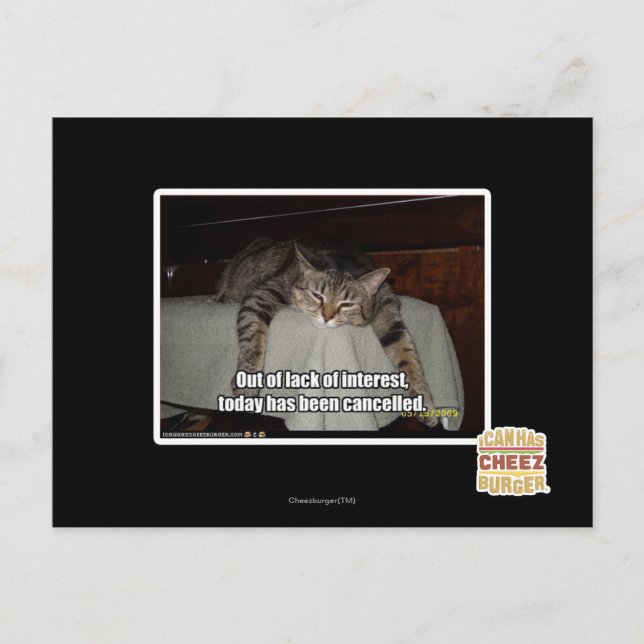 Carte Postale Par manque d'intérêt (Devant)