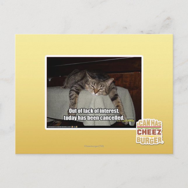 Carte Postale Par manque d'intérêt (Devant)