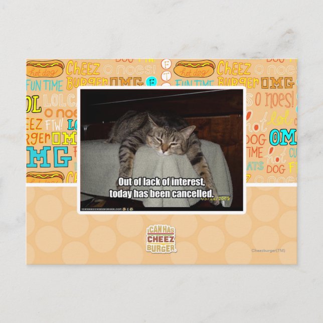 Carte Postale Par manque d'intérêt (Devant)