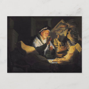 Carte Postale Parabole du riche fou par Rembrandt