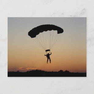 Carte Postale Parachute de Skydiver à Sunset Sky Diver